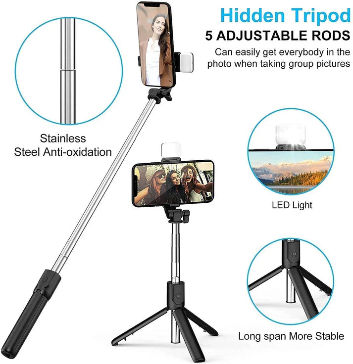 3-in-1 Wireless Bluetooth Selfie Stick Tripod