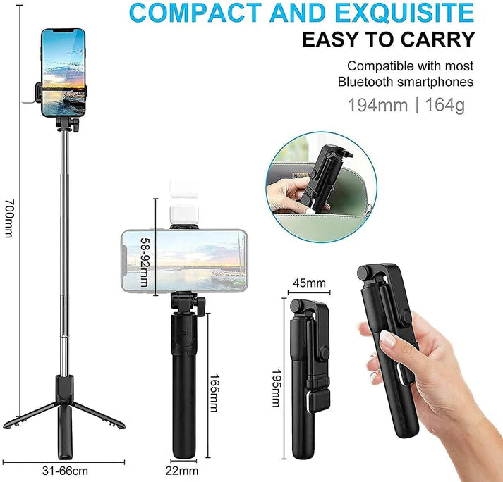 3-in-1 Wireless Bluetooth Selfie Stick Tripod