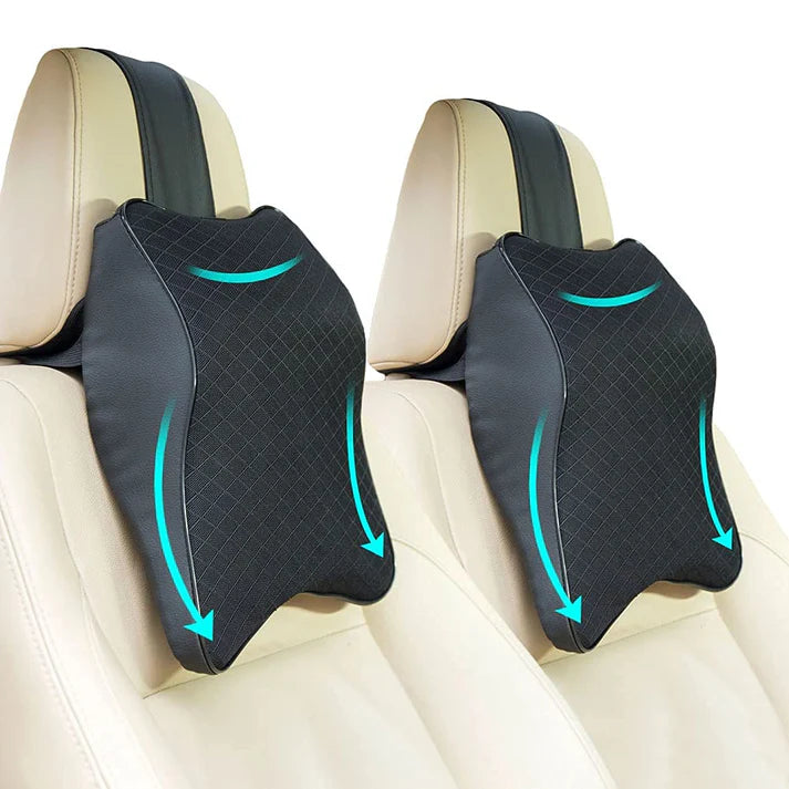 Car Seat Back Head Rest Memory Foam Pillow