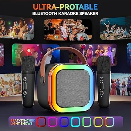 Karaoke Mini Portable Bluetooth Speaker with Mic